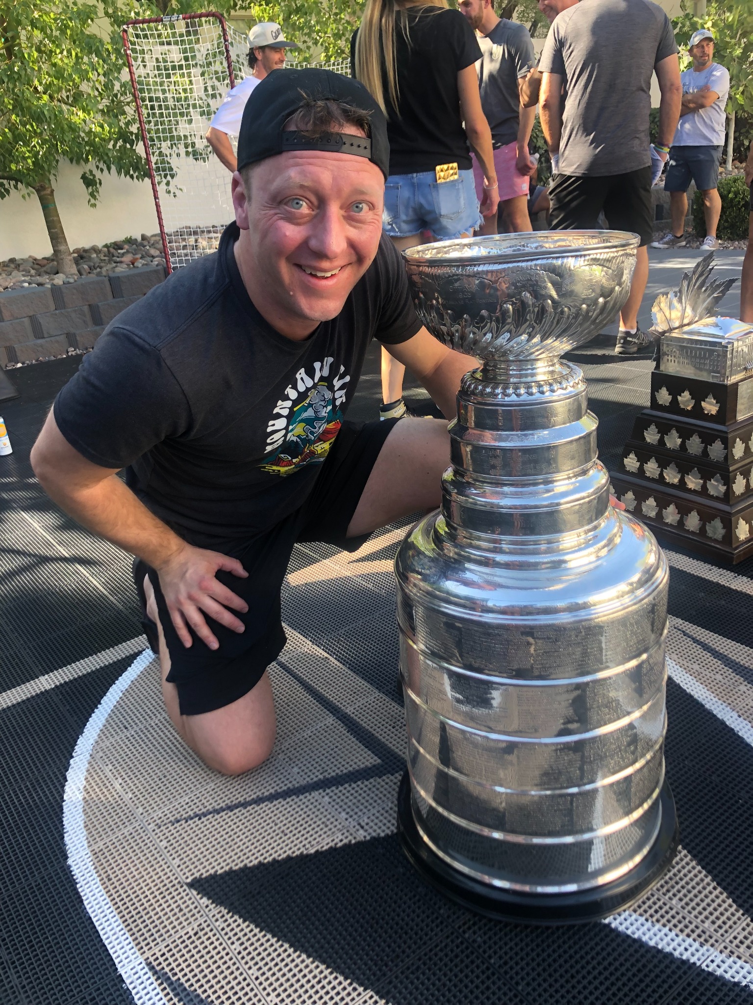 Tom Heaton with the Stanley Cup